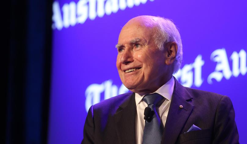 Leadership Matters breakfast at Crown. Pictured - Former Prime Minister John Howard addresses the crowd Daniel Wilkins