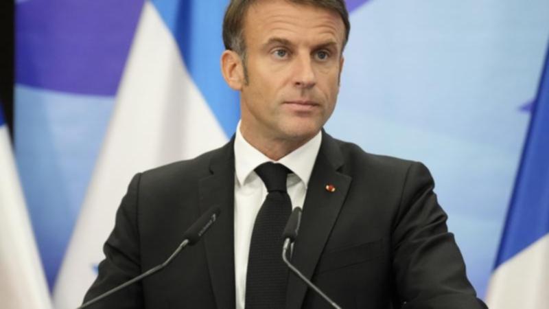 President Emmanuel Macron hopes other world leaders will join his calls for a ceasefire. (AP PHOTO)