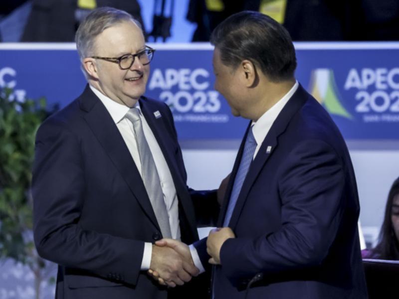 Prime Minster Anthony Albanese with Chinese President Xi Jinping