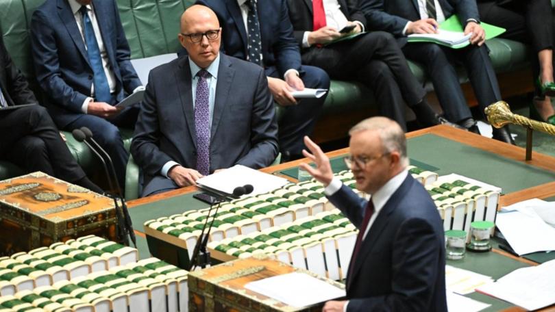 Peter Dutton (left) and Prime Minister Anthony Albanese.