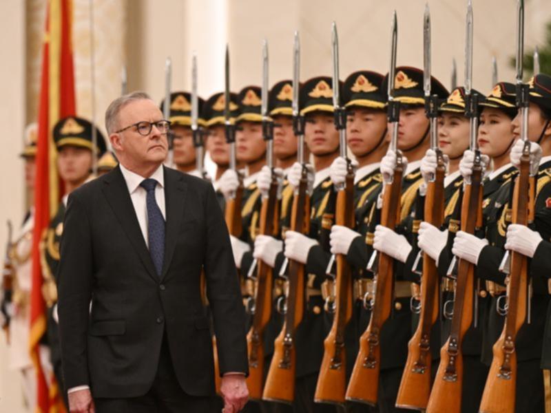 PM Anthony Albanese at the Great Hall of the People in Beijing