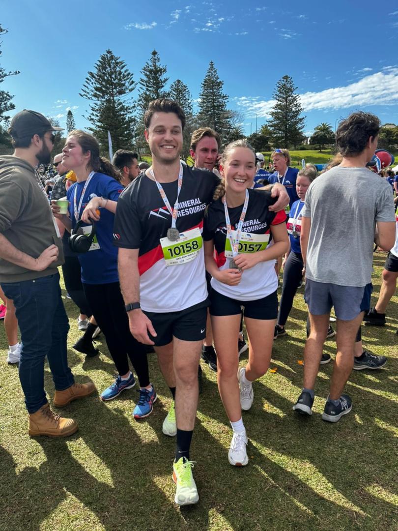 Grace Langer with Jack after completing the City to Surf.