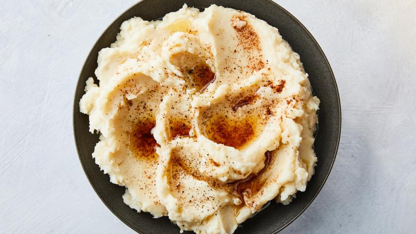 Brown-butter mashed potatoes. Browning a little butter goes a long way to making a Thanksgiving staple all the better. Food styled by Samantha Seneviratne. (Linda Xiao/The New York Times)