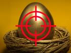 Golden nest egg with target