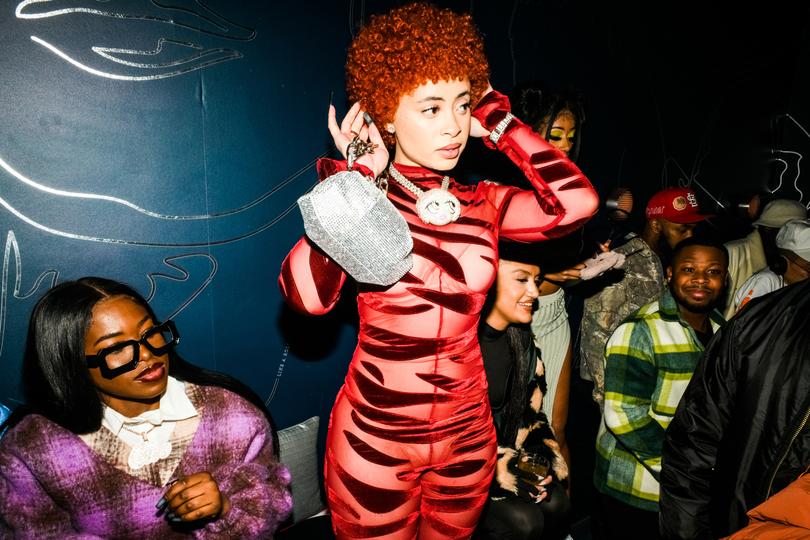 FILE  The rapper Ice Spice in New York, Feb. 13, 2023.  They all made us talk: about what we wear, how we live and how we express ourselves. (Dolly Faibyshev/The New York Times)