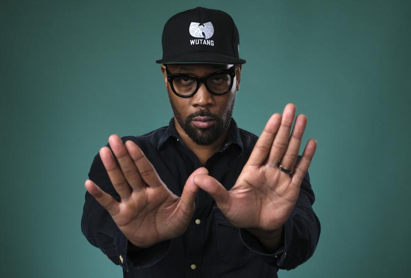 HOLD FOR STORY -- Wu-Tang Clan member RZA, an executive producer of the Hulu miniseries "Wu-Tang: An American Saga," poses for a portrait during the 2019 Television Critics Association Summer Press Tour at the Beverly Hilton, Friday, July 26, 2019, in Beverly Hills, Calif. (Photo by Chris Pizzello/Invision/AP)