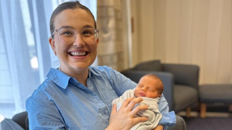 Henry's birth came less than a year after mother Kirsty Bryant underwent uterus transplant surgery. (HANDOUT/ROYAL HOSPITAL FOR WOMEN)