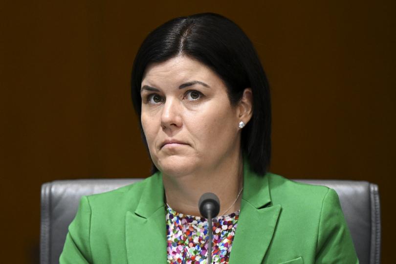 Northern Territory Chief Minister Natasha Fyles speaks to media during a press conference at Parliament House in Canberra, Friday, June 17, 2022. (AAP Image/Lukas Coch) NO ARCHIVING