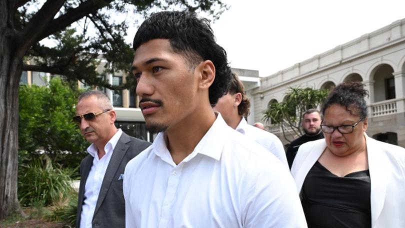 The NRL has issued a breach notice to Dragons player Junior Amone following his recent conviction. (Dean Lewins/AAP PHOTOS)