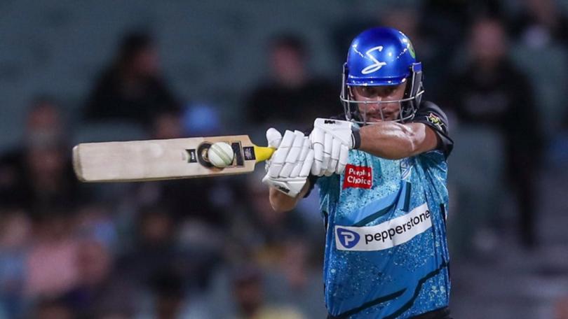 Matt Short cracked 82 off just 41 balls for the Adelaide Strikers against Sydney Thunder in the BBL. (Matt Turner/AAP PHOTOS)