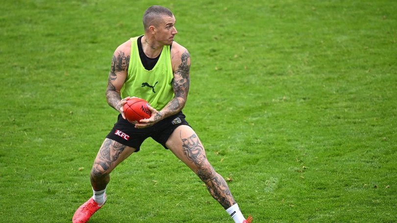 Dustin Martin has been breaking personal bests in the gym in Richmond pre-season training. (Joel Carrett/AAP PHOTOS)