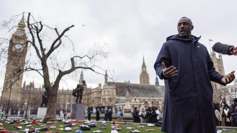 British actor Idris Elba launched a campaign against knife crime in the UK. (EPA PHOTO)