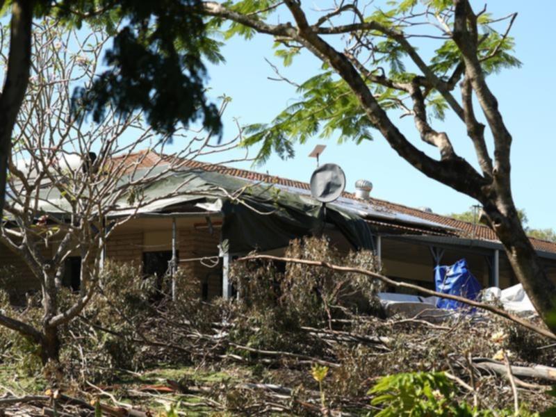 Damage at a home on the Gold Coast.