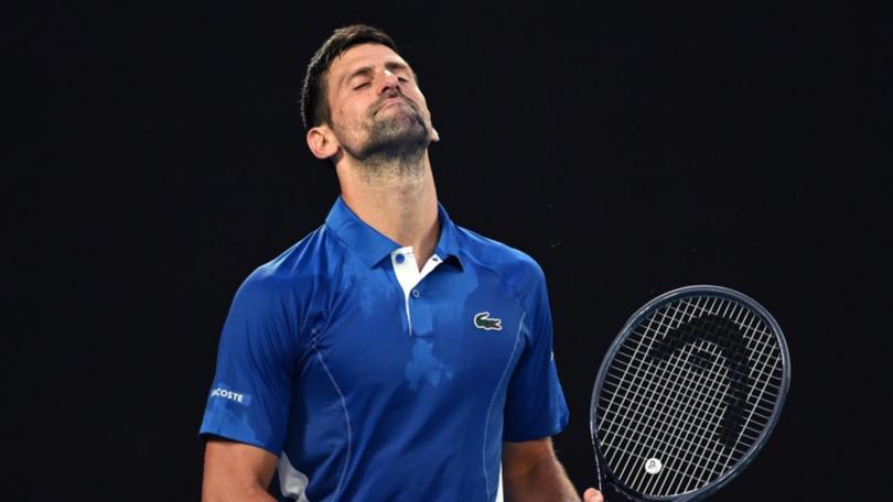 Defending champion Novak Djokovic had to work for his win over teenage qualifier Dino Prizmic. (Lukas Coch/AAP PHOTOS)