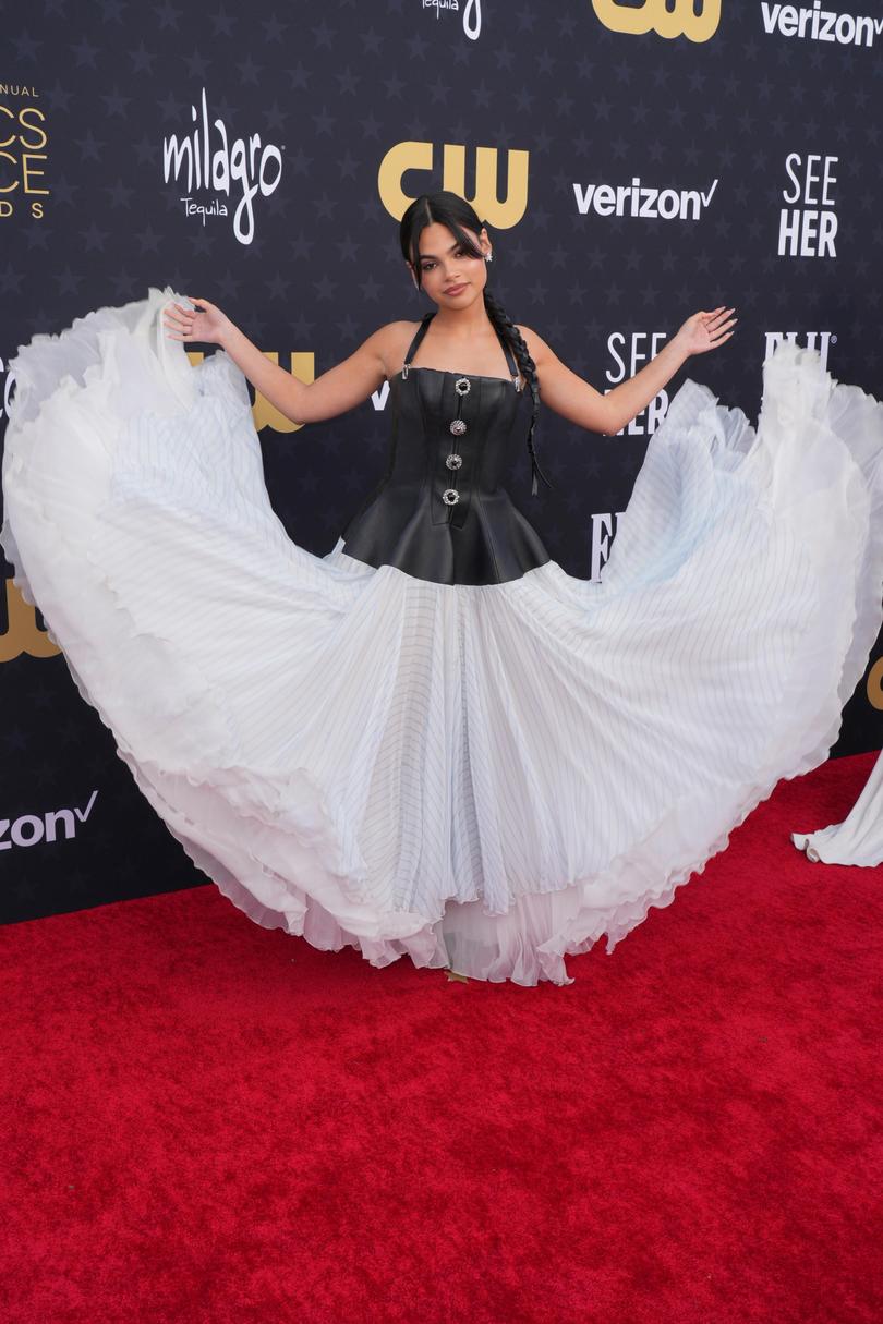 Ariana Greenblatt opted for a more unusual gown.
