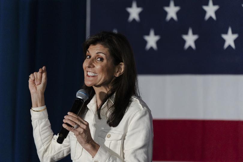 Former South Carolina Gov. Nikki Haley speaks during a campaign event at an American Legion in Rochester, N.H., on Wednesday, Jan. 17, 2024. (Sophie Park/The New York Times)