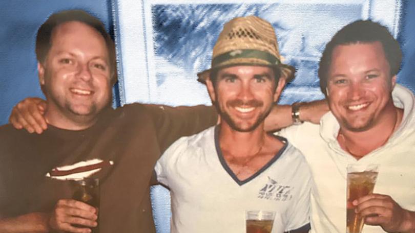 Paul Figliomeni, Justin Langer and Ben Beale pictured together before Ben passed away.