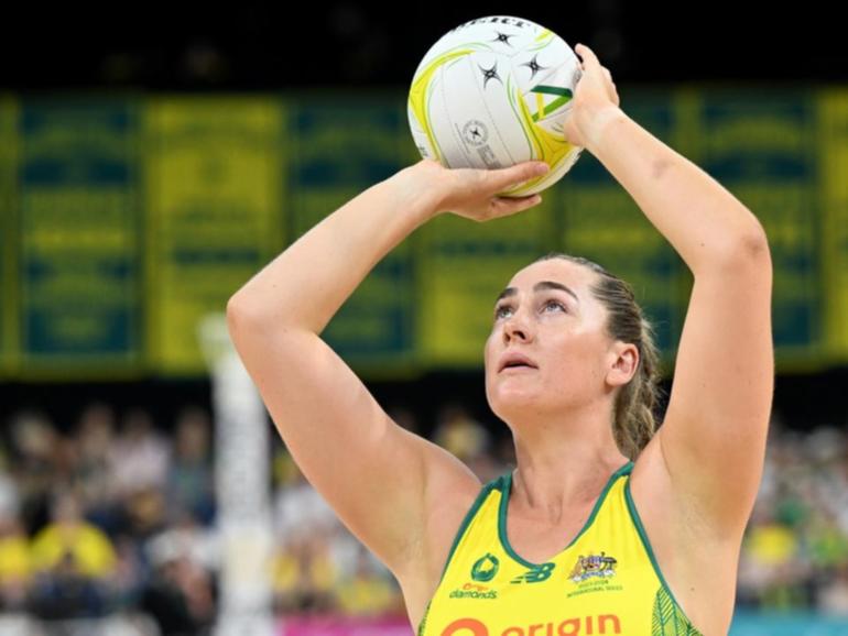 Sophie Garbin has played a key role in Australia's two-goal win over England at the Nations Cup. (Darren England/AAP PHOTOS)