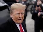 Republican presidential candidate former President Donald Trump addresses members of the press during a campaign stop in Londonderry, N.H. (AP Photo/Matt Rourke)