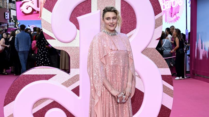 Director Greta Gerwig attends the "Barbie" European Premiere at Cineworld Leicester Square  in London, England. (Photo by Gareth Cattermole/Getty Images)