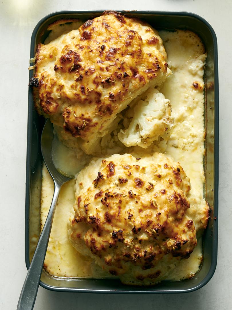 Cauliflower cheese.