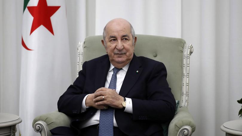 Algerian President Abdelmadjid Tebboune is heading into an election year, but is still yet to announce plans to run for a second term.  (Photo by Billel Bensalem / APP/NurPhoto via Getty Images)