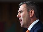 Federal Treasurer Jim Chalmers speaks to media during a press conference at the Commonwealth Parliamentary Offices in Brisbane, Monday, January 8, 2024.
(AAP Image/Jono Searle) NO ARCHIVING