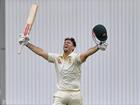 Mitch Marsh celebrates his century in the third Ashes Test.