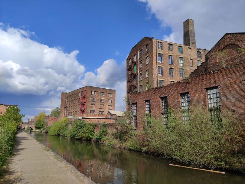 Industrial relics line the Ashton Canal, Manchester.