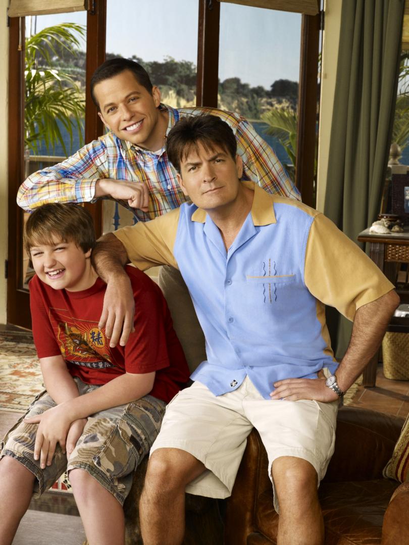 Two and a Half Men: Angus T. Jones, Jon Cryer and Charlie Sheen.