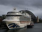 The Ruby Princess docks at Sydney in February 2020. 