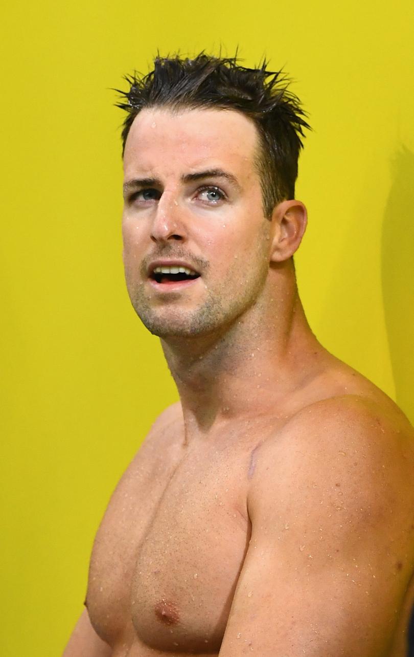 ADELAIDE, AUSTRALIA - APRIL 11:  James Magnussen of Australia catches his breath after competing in the Men's 100 Metre Freestyle during day five of the Australian Swimming Championships at the South Australian Aquatic & Leisure Centre on April 11, 2016 in Adelaide, Australia.  (Photo by Quinn Rooney/Getty Images)