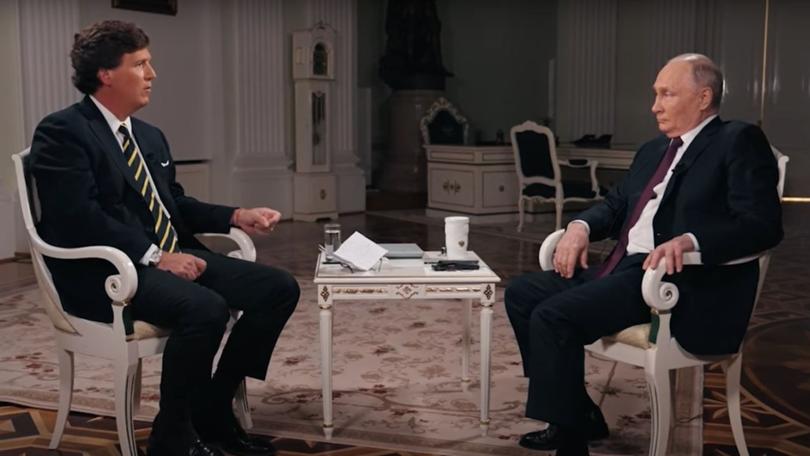 Vladimir Putin had his first interview with a US journalist since before Russia invaded of Ukraine.