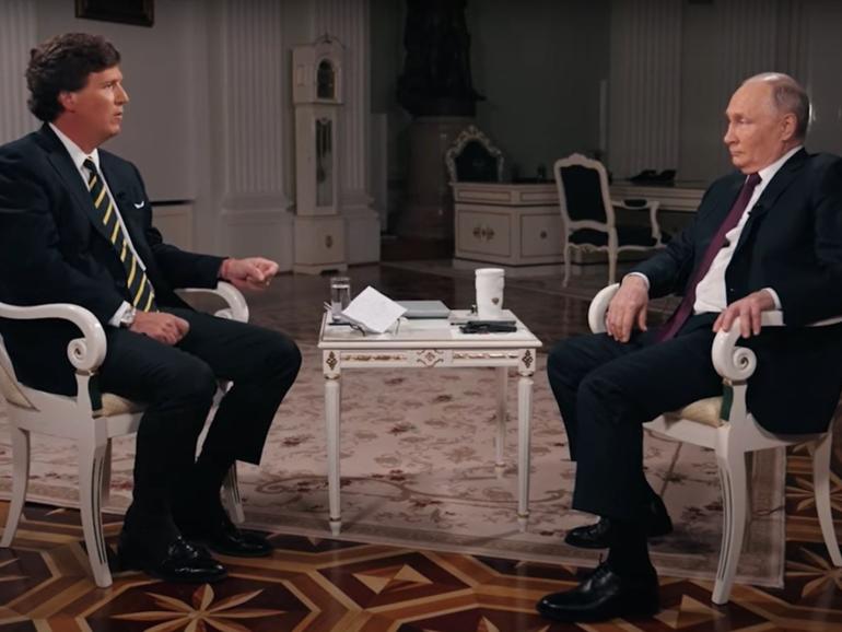Vladimir Putin had his first interview with a US journalist since before Russia invaded of Ukraine.
