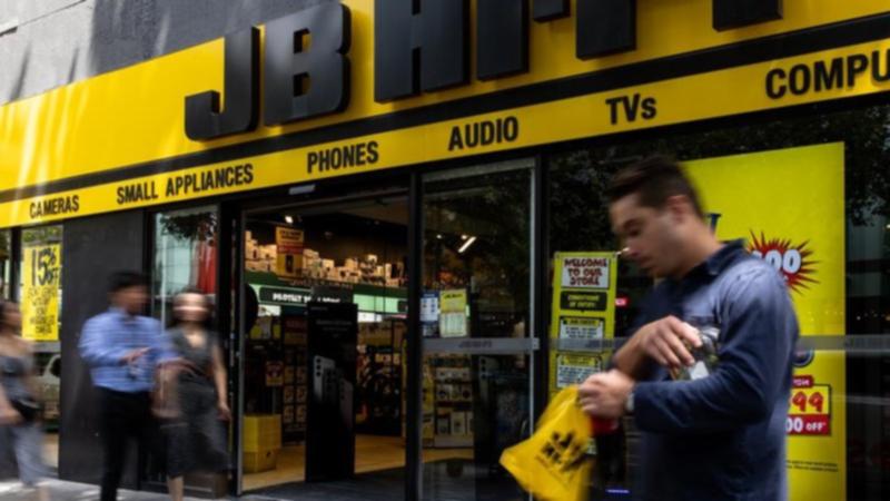 JB Hi-Fi shares rose five per cent in early trading.