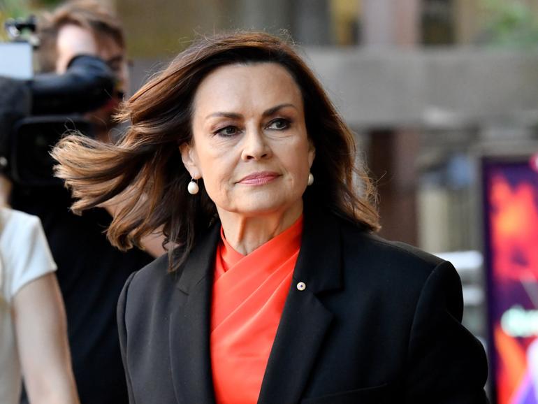 Lisa Wilkinson arrives at the Federal Court of Australia in Sydney, Tuesday, February 13, 2024.