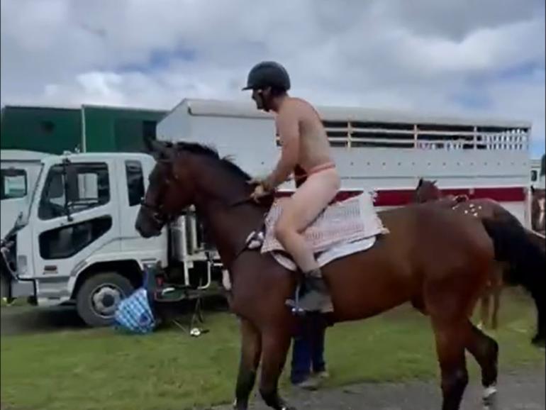 Australian equestrian legend, Shane Rose, has had his Olympics hopes put in limbo after he was filmed riding a horse in a mankini at an event on February 11.