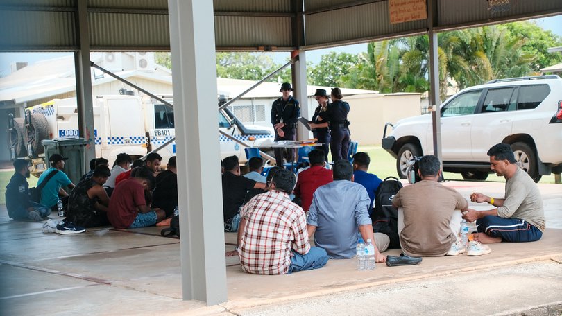 The asylum seekers have now been flown to an offshore detention centre on the Pacific island of Nauru.