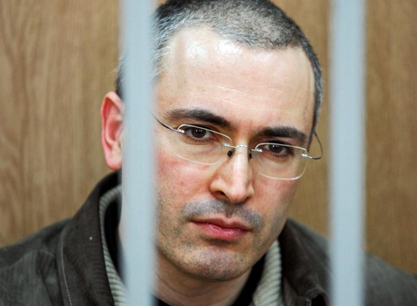 On trial: Former tycoon Mikhail Khodorkovsky appears in court on Tuesday to face charges that could keep him in jail for two decades.  Picture: Associated Press