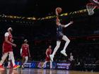 Indiana Pacers guard Tyrese Haliburton goes up for a dunk during the second half of an NBA All-Star basketball game in Indianapolis. (AP Photo/Darron Cummings)