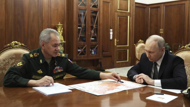 Sergei Shoigu and Vladimir Putin