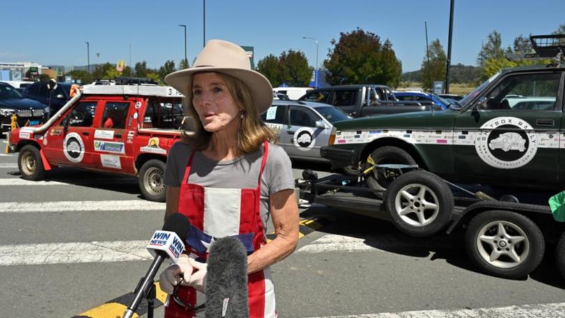 US Ambassador Caroline Kennedy will drive a beat-up Ford Falcon in a charity rally. (Mick Tsikas/AAP PHOTOS)