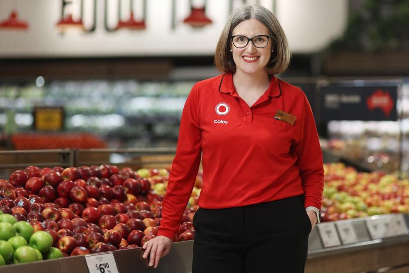 Leah Weckert, Coles CEO, poses for a photo at Coles Tooronga Store, Melbourne, Australia on August 22nd 2023.