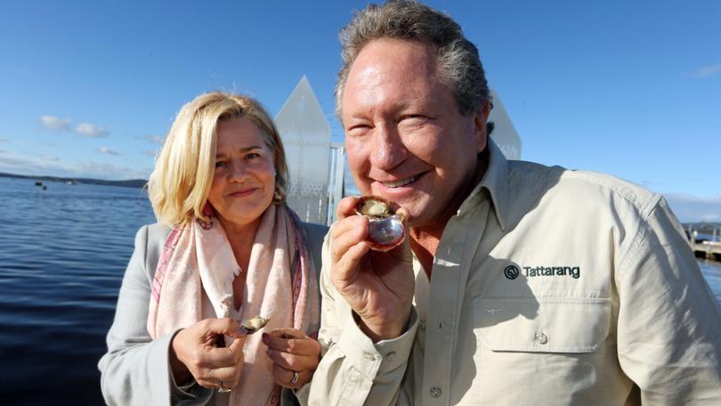 Nicola and Andrew Forrest at Oyster Harbour.