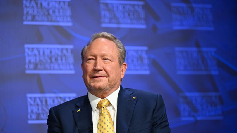 Andrew Forrest at the National Press Club.