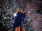 Taylor Swift in concert.