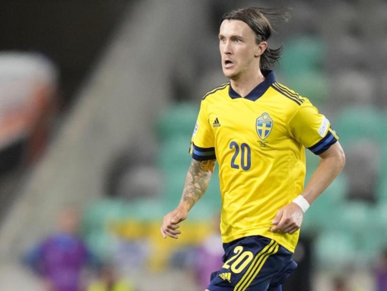 Kristoffer Olsson, seen in action for Sweden, has been hospitalised with an acute brain condition. (AP PHOTO)