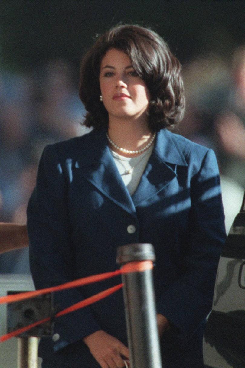 Monica Lewinsky, whose testimony could define the future course of the Clinton administration , arrives at U. S. Federal court Thursday Aug.  6,1998 in Washington, to testify before the federal grand jury looking into the alleged affair between her and President Bill Clinton. (AP Photo/Roberto Borea)