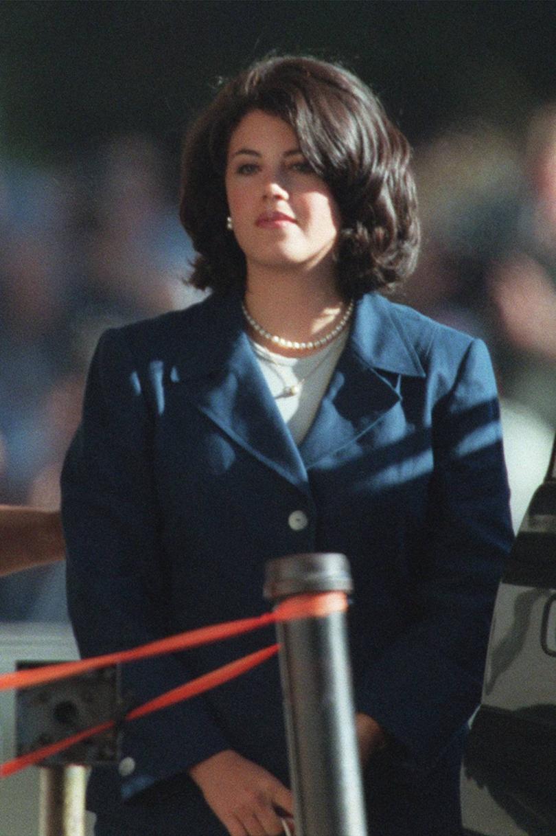 Monica Lewinsky, whose testimony could define the future course of the Clinton administration , arrives at U. S. Federal court Thursday Aug. 6,1998 in Washington, to testify before the federal grand jury looking into the alleged affair between her and President Bill Clinton. (AP Photo/Roberto Borea)