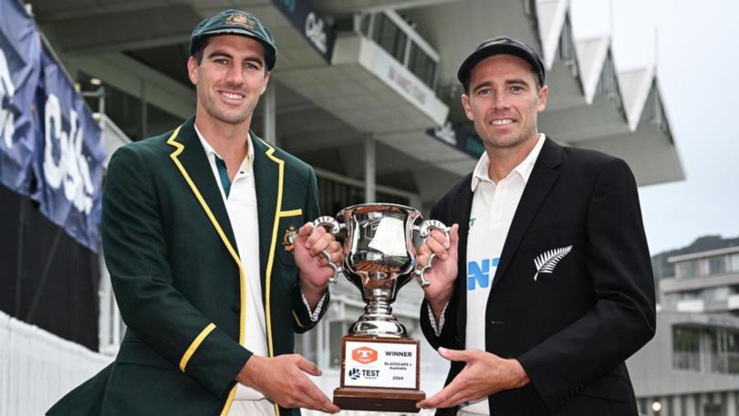 Aussie skipper Pat Cummins is looking forward to playing his first Test in NZ, starting on Thursday. (Andrew Cornaga/AAP PHOTOS)